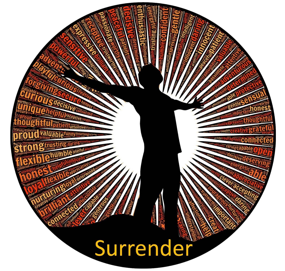 Man embracing surrender.